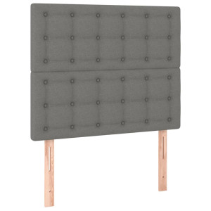 Cabeceros 2 unidades de tela gris oscuro 90x5x78/88 cm H
