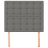 Cabeceira de cama 2 pcs tecido 90x5x78/88 cm cinzento-escuro 3
