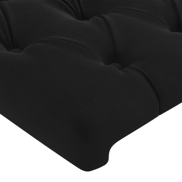 Cabecero de terciopelo negro 147x23x78/88 cm M 5