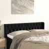 Cabeceira de cama c/ abas tecido 147x16x78/88 cm preto 1