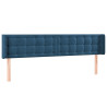 Cabecero con LED de terciopelo azul oscuro 203x16x78/88 cm 3