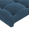 Cabecero con LED de terciopelo azul oscuro 203x16x78/88 cm 5