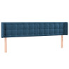 Cabecero de terciopelo azul oscuro 203x16x78/88 cm 2