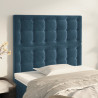 Cabeceira de cama 2 pcs veludo 100x5x78/88 cm azul-escuro 1