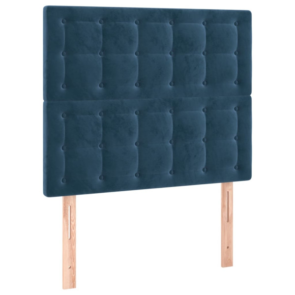 Cabeceros 2 unidades de terciopelo azul oscuro 100x5x78/88 cm M 2