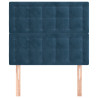 Cabeceira de cama 2 pcs veludo 100x5x78/88 cm azul-escuro 3