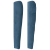 Cabeceira cama c/ abas veludo 103x23x118/128 cm azul-escuro 4