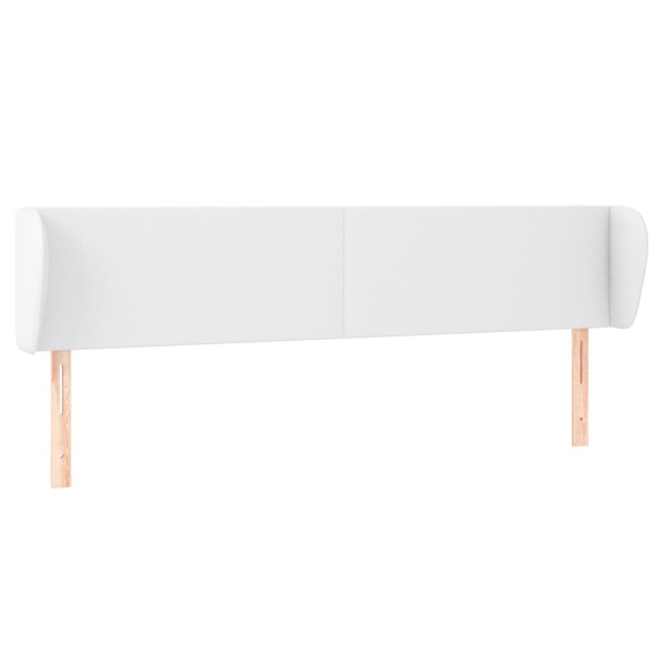 Cabeceira de cama c/ abas couro artificial163x23x78/88cm branco M 2
