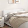 Cabecero de cuero sintético blanco 163x16x78/88 cm 1