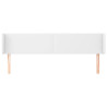 Cabecero de cuero sintético blanco 163x16x78/88 cm 3