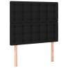 Cabeceros 2 unidades de tela negro 90x5x78/88 cm 2