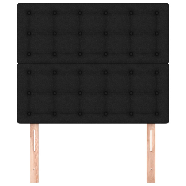 Cabeceira de cama 2 pcs tecido 90x5x78/88 cm preto M 3