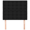 Cabeceros 2 unidades de tela negro 90x5x78/88 cm 3