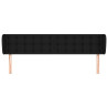 Cabeceira de cama c/ abas tecido 183x23x78/88 cm preto 3