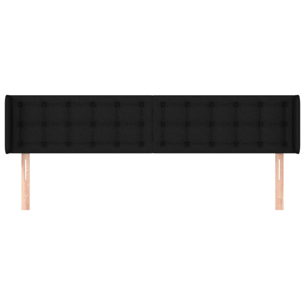 Cabecero de tela negro 183x16x78/88 cm M 3