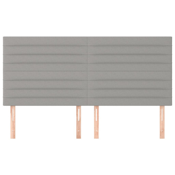Cabeceros 4 unidades de tela gris claro 90x5x78/88 cm M 3