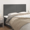 Cabeceira de cama 4 pcs couro artificial 80x5x78/88 cm cinzento 1