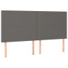 Cabeceira de cama 4 pcs couro artificial 80x5x78/88 cm cinzento 2