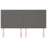 Cabeceira de cama 4 pcs couro artificial 80x5x78/88 cm cinzento 3