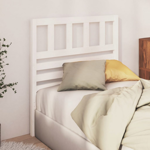 Cabecero de cama madera maciza de pino blanco 81x4x100 cm M 3