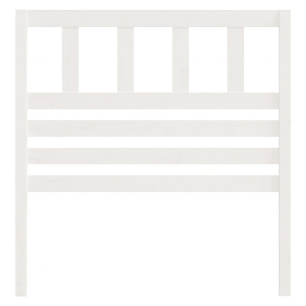 Cabecero de cama madera maciza de pino blanco 81x4x100 cm M 4