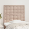 Cabeceira cama 2 pcs couro artificial 90x5x78/88 cm cappuccino 1