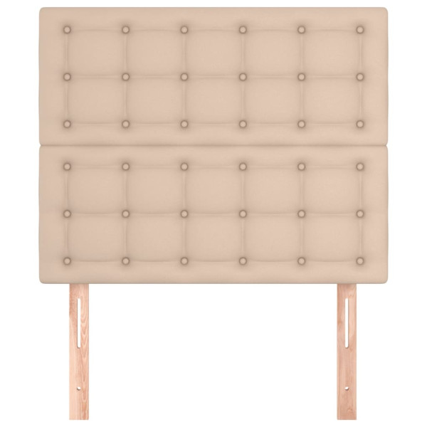 Cabeceira cama 2 pcs couro artificial 90x5x78/88 cm cappuccino M 3