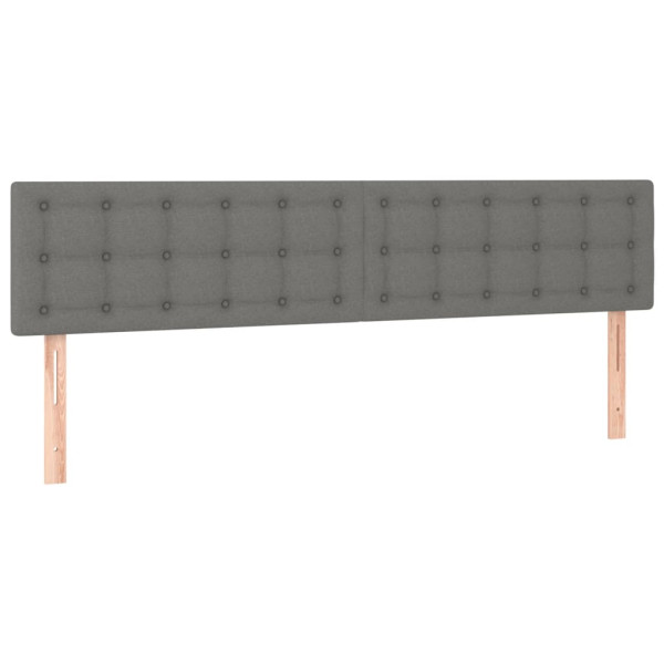 Cabecero con LED de tela gris oscuro 180x5x78/88 cm M 4