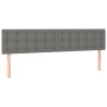 Cabecero con LED de tela gris oscuro 180x5x78/88 cm 4
