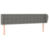 Cabecero de tela gris oscuro 183x23x78/88 cm 2