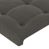 Cabecero de terciopelo gris oscuro 183x23x78/88 cm 5