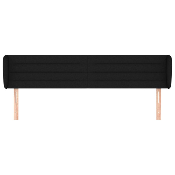 Cabecero de tela negro 183x23x78/88 cm M 3