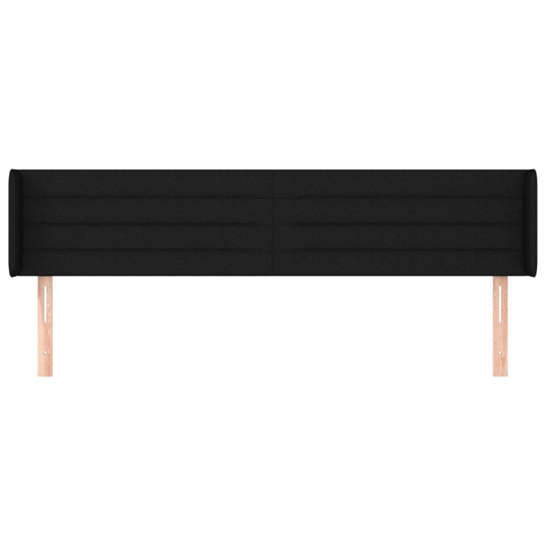 Cabecero de tela negro 183x16x78/88 cm M 3
