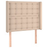 Cabeceira cama c/ abas couro artif. 93x16x118/128 cm cappuccino 2