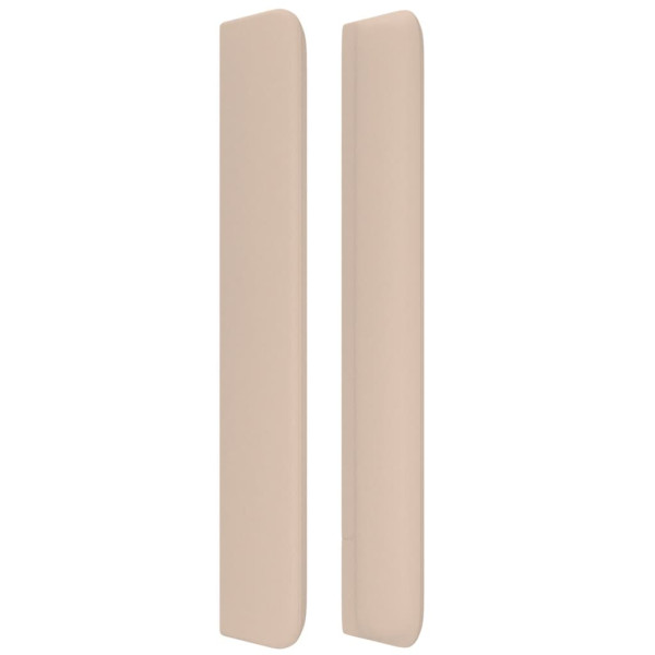 Cabeceira cama c/ abas couro artif. 93x16x118/128 cm cappuccino M 4