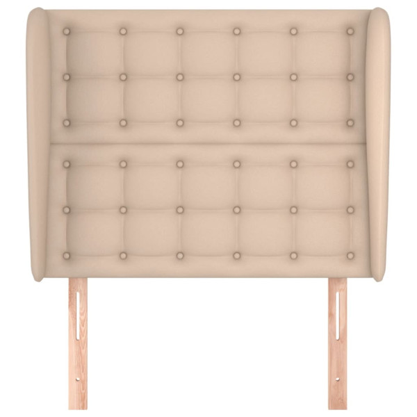 Cabeceira cama c/ abas couro artif. 93x23x118/128 cm cappuccino M 3