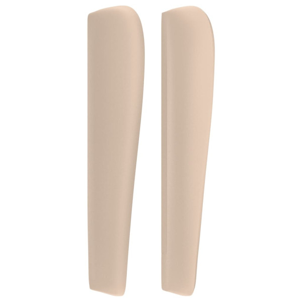 Cabecero con orejas cuero sintético capuchino 93x23x118/128 cm M 4