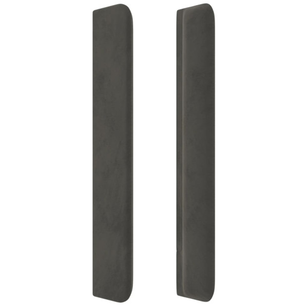 Cabecero con orejas de terciopelo gris oscuro 93x16x118/128 cm M 4