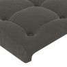 Cabeceira cama c/ luzes LED veludo 183x16x78/88cm cinza-escuro 5