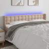 Cabecero con LED cuero sintético capuchino 183x16x78/88 cm 1