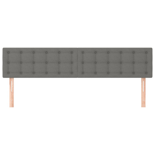Cabeceros 2 unidades de tela gris oscuro 90x5x78/88 cm M 3
