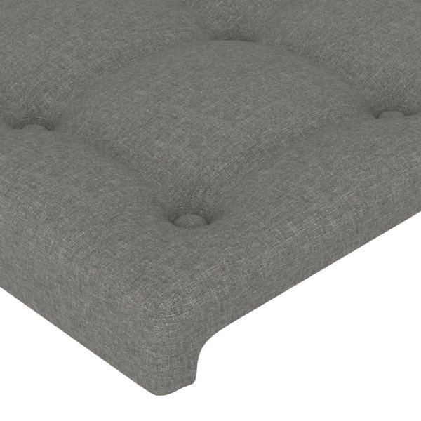 Cabeceros 2 unidades de tela gris oscuro 90x5x78/88 cm M 4