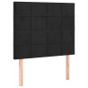 Cabecero con luces LED terciopelo negro 90x5x118/128 cm 4