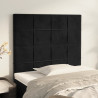 Cabeceira de cama 2 pcs veludo 90x5x78/88 cm preto 1