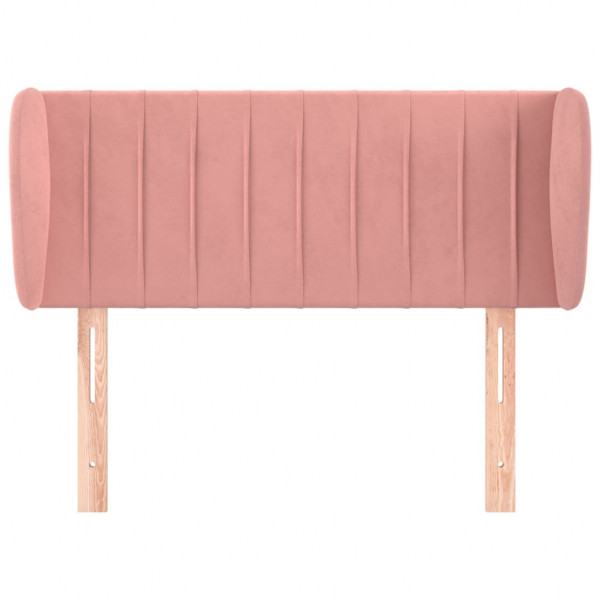 Cabecero de terciopelo rosa 83x23x78/88 cm M 3