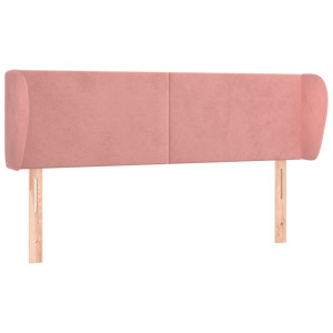 Cabecero de terciopelo rosa 147x23x78/88 cm H