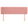 Cabecero de terciopelo rosa 147x23x78/88 cm 3