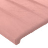 Cabecero de terciopelo rosa 203x23x78/88 cm 5
