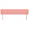 Cabecero de terciopelo rosa 203x23x78/88 cm 3