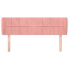 Cabeceira de cama c/ abas veludo 147x23x78/88 cm rosa 3